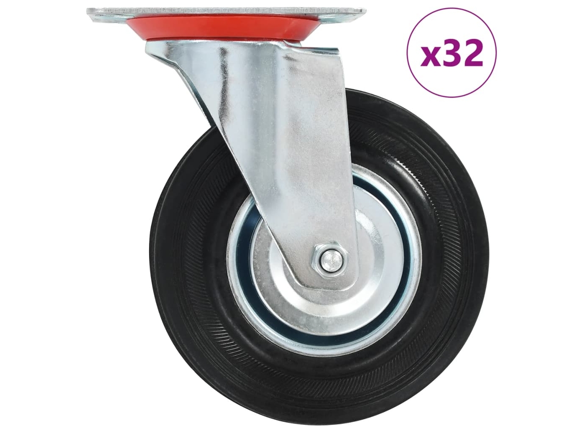 vidaXL Ruedas giratorias 32 unidades 125 mm