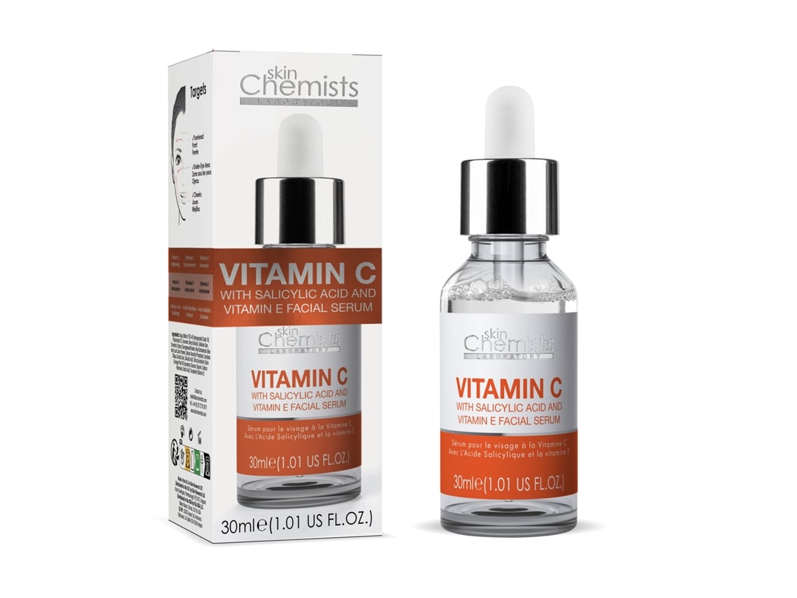 Suero facial antiedad Skinchemists con vitamina C, ácido salicílico y vitamina C (30 ml)