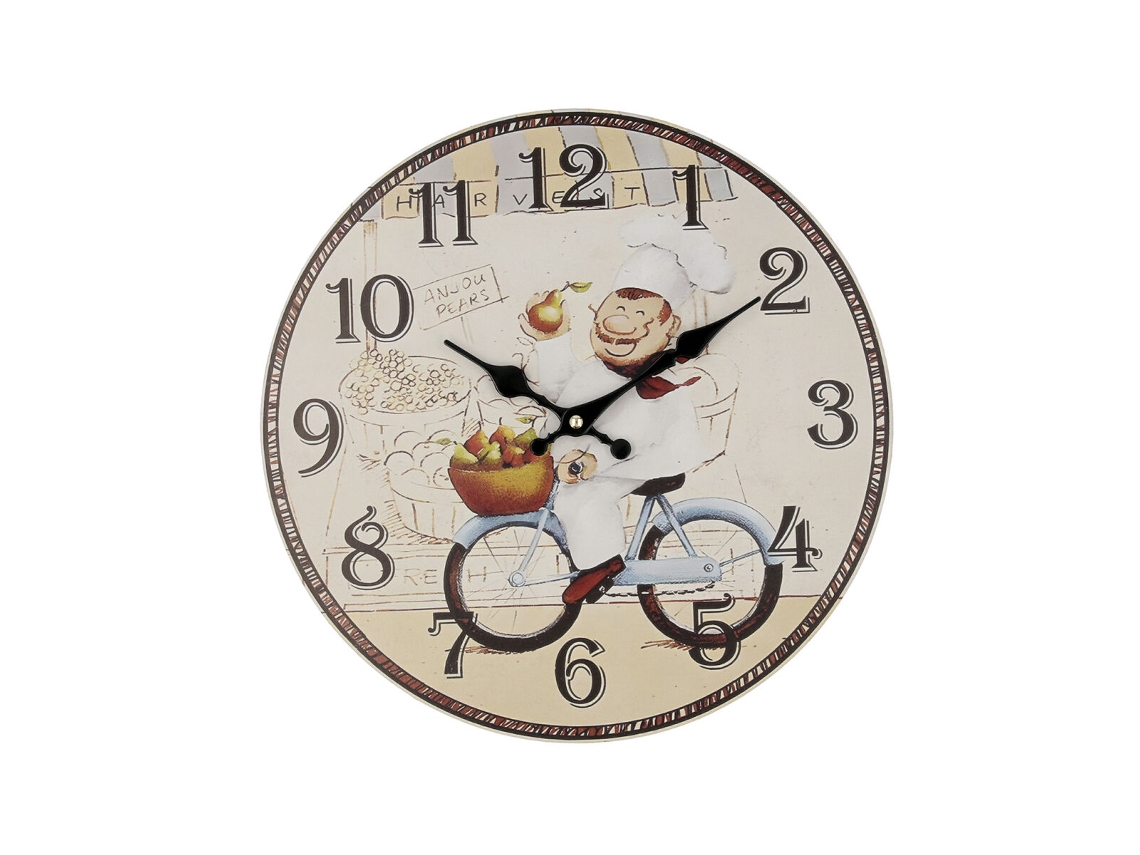 Reloj de Pared Quid Cocinero Madera (34 cm)