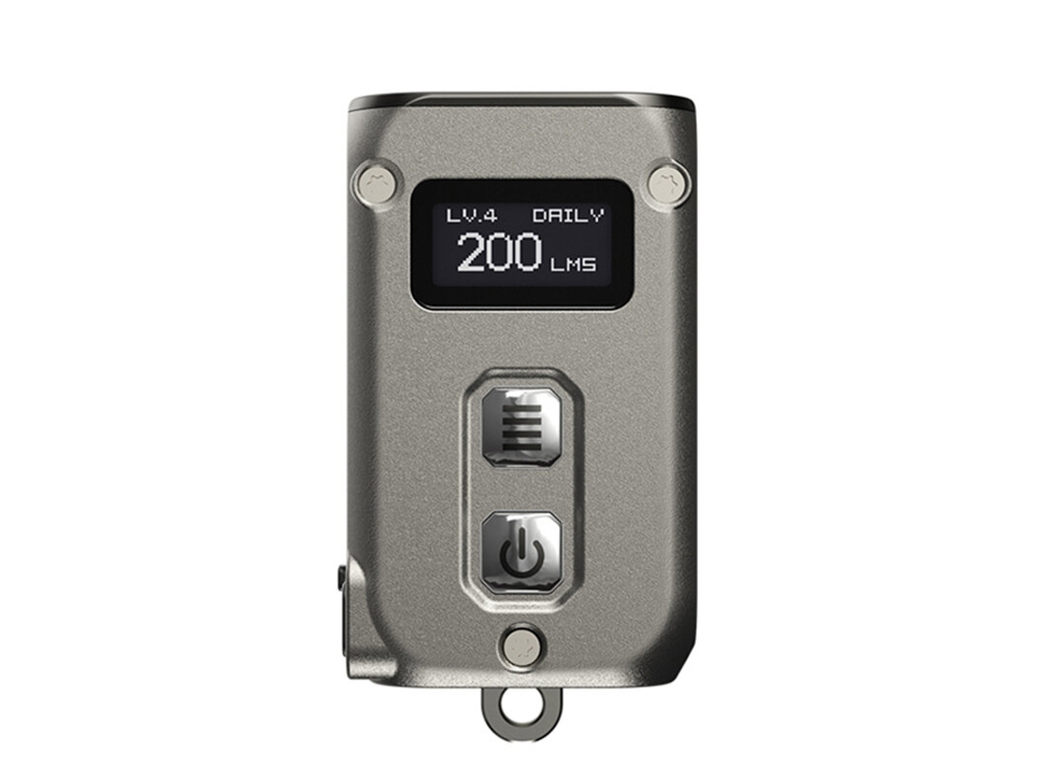 Linterna llavero EDC Nitecore Tini-2 SS de acero inoxidable, 500 lm, LED de alta luminosidad, tamaño mini, con pantalla OLED, recargable.