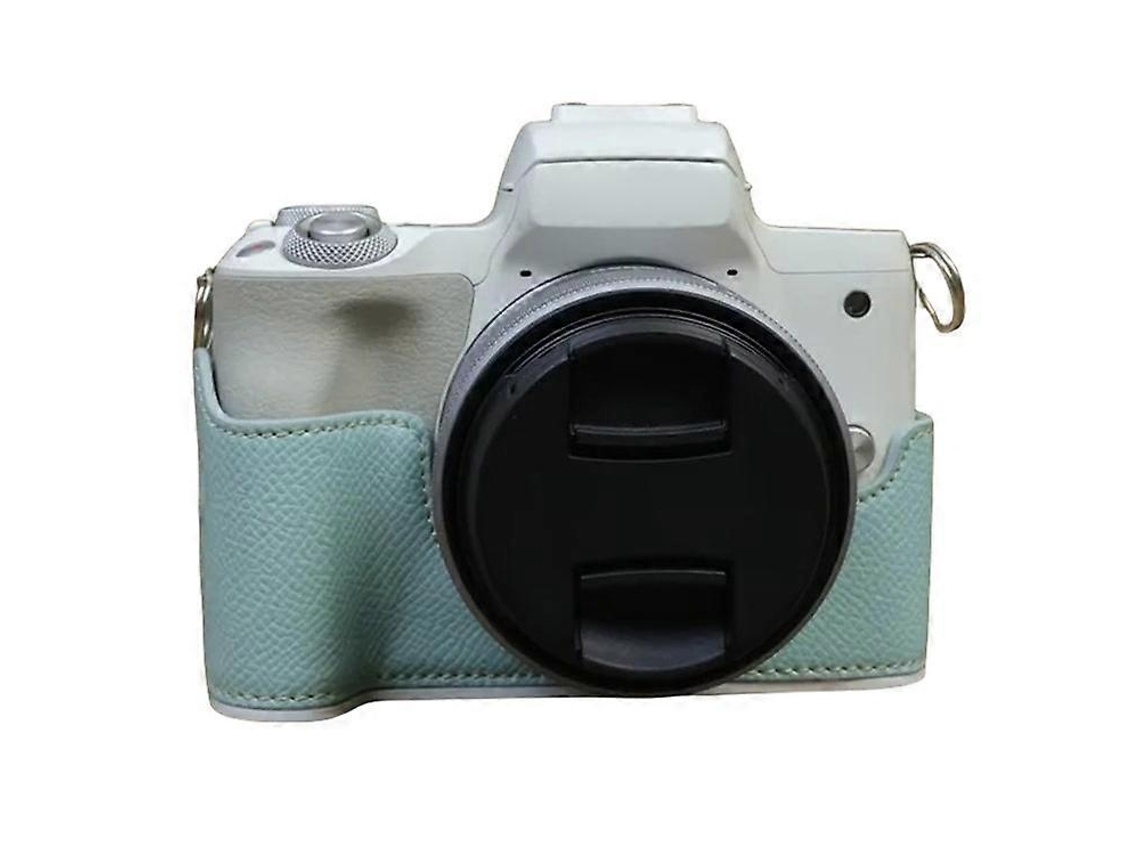 Funda de piel sintética para cámara Canon EOS M50 Mark II, compatible con parte inferior y media carcasa, protección de cámara Facpoet
