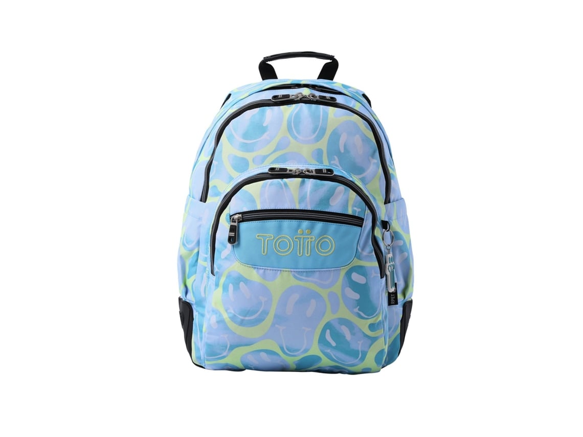 Mochila Escolar Azul Happy Flow Rayol TOTTO