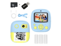Cámara instantánea Chrui de doble lente 1080p, pantalla IPS de 2,4 pulgadas, zoom 8x y tarjeta de 32 GB (azul)