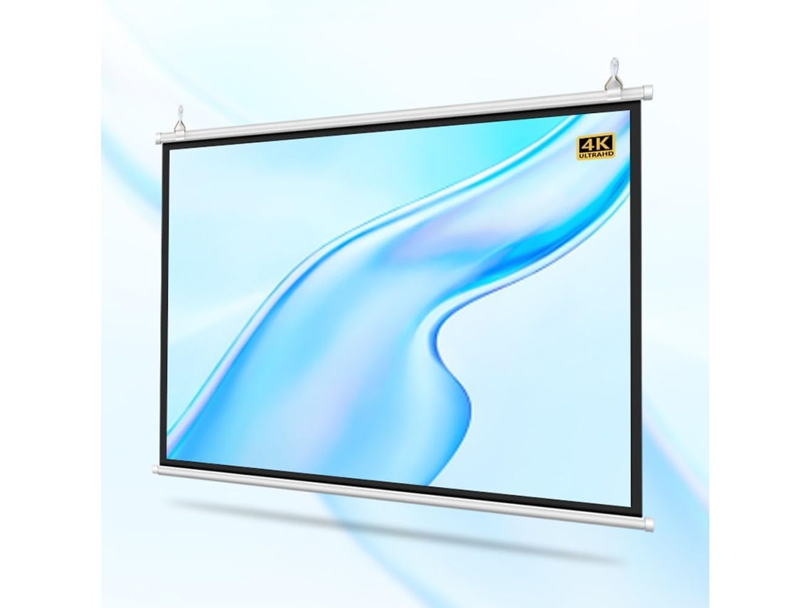 Pantalla De Proyección 4k De 40", 50", 60" Y 72", Para Cine En Casa, Pantalla De Proyección Retráctil Manual,