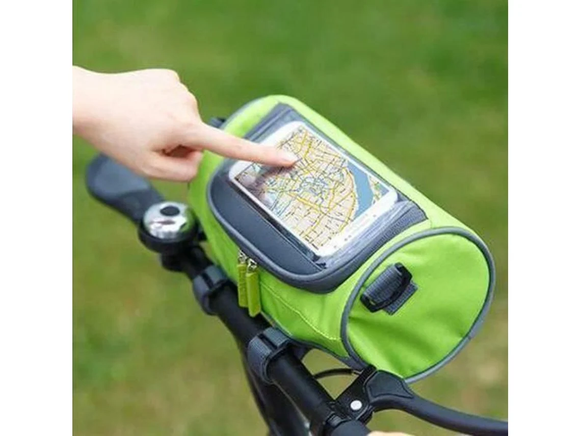Bolsa/bolsa impermeable para bicicleta, soporte para equipaje para manillar de montaña, teléfono inteligente, pantalla táctil, soporte multifuncional para bicicleta