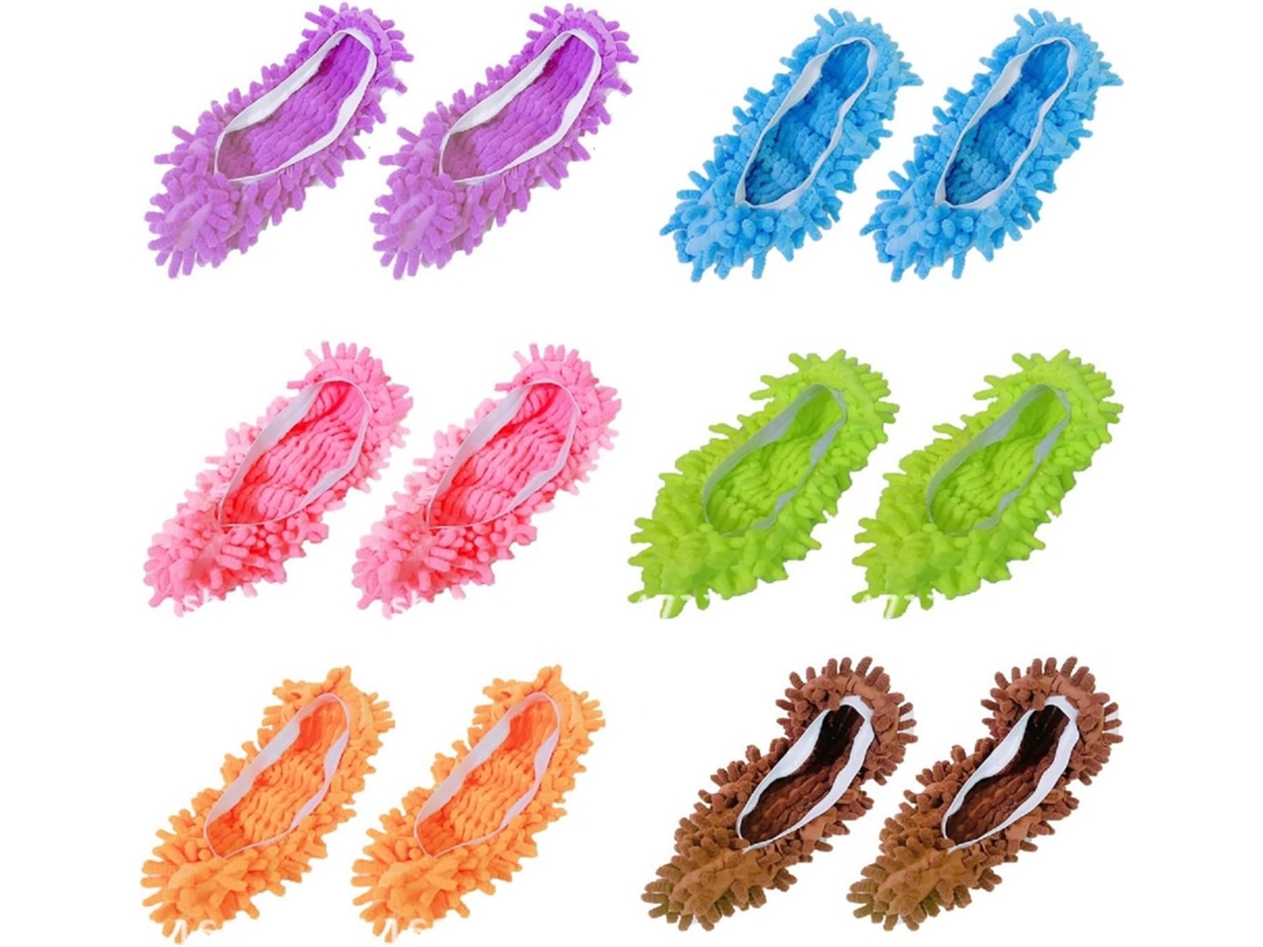 6 Pares De Calcetines De Microfibra Suaves Para Fregar Los Suelos Del Baño/dormitorio.