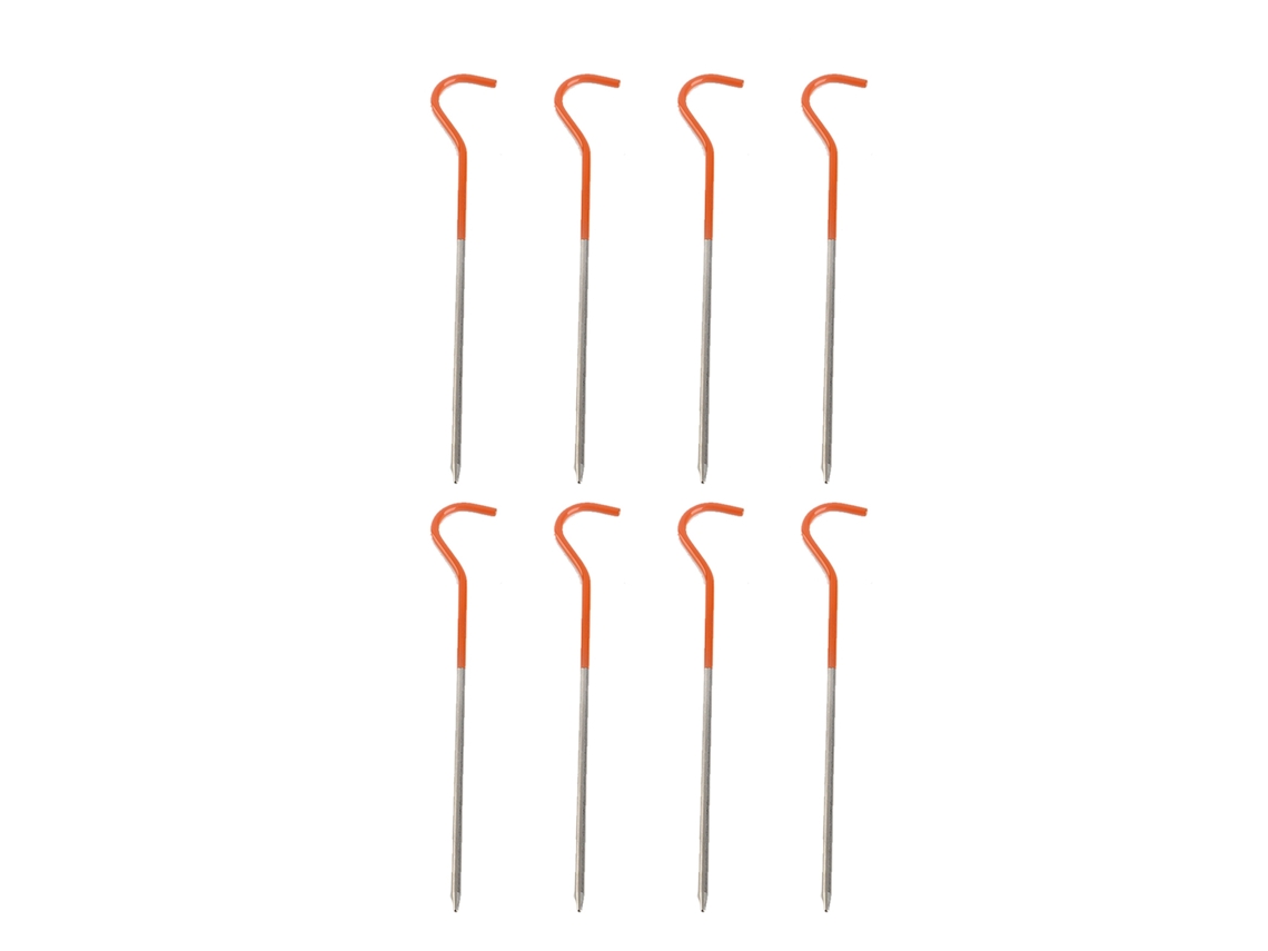 Estacas De Aleación Ligera Para Tiendas De Campaña, Ideales Para Acampar Y Hacer Senderismo, Con Alta Resistencia Y Visibilidad - Naranja