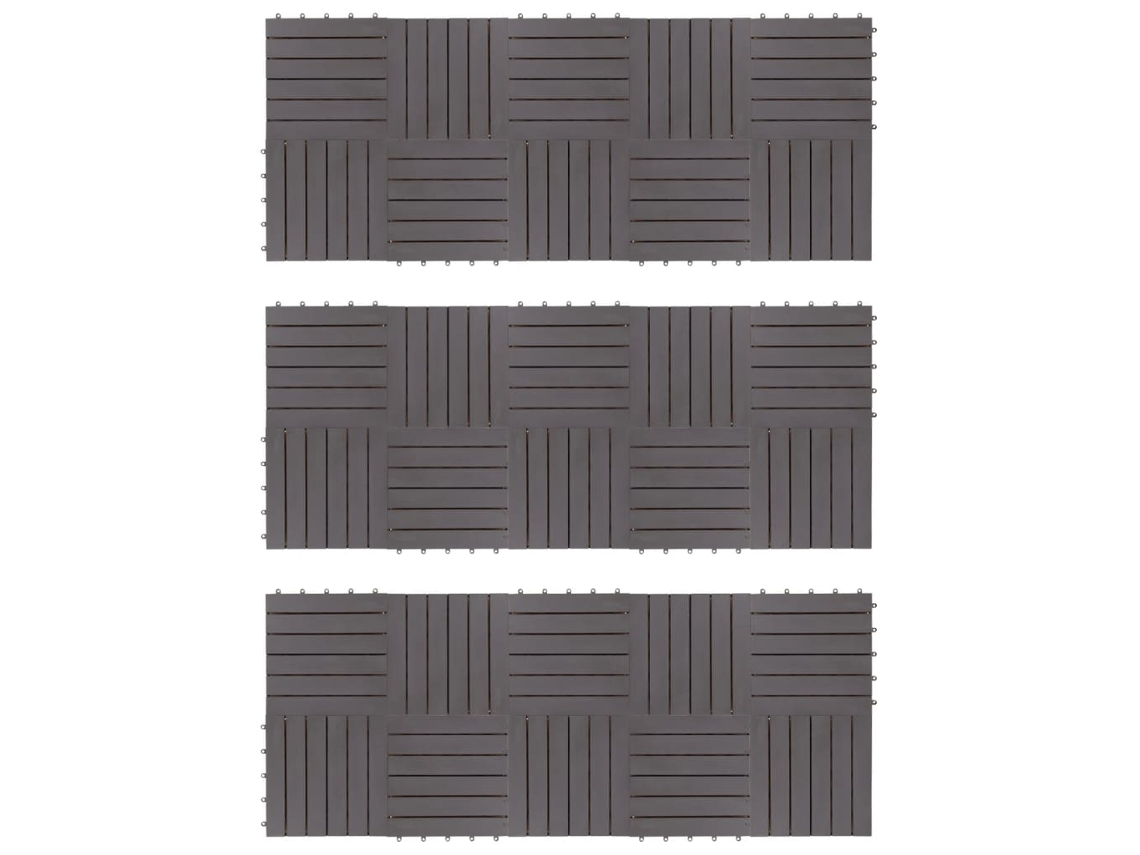 Baldosas De Terraza 30 Uds Madera Acacia Gris Deslavado 30x30cm