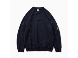 Chaqueta C.p Coat Hombre Otoño Invierno Casual Liso Cremallera Bolsillo Sudadera Xl Azul Marino