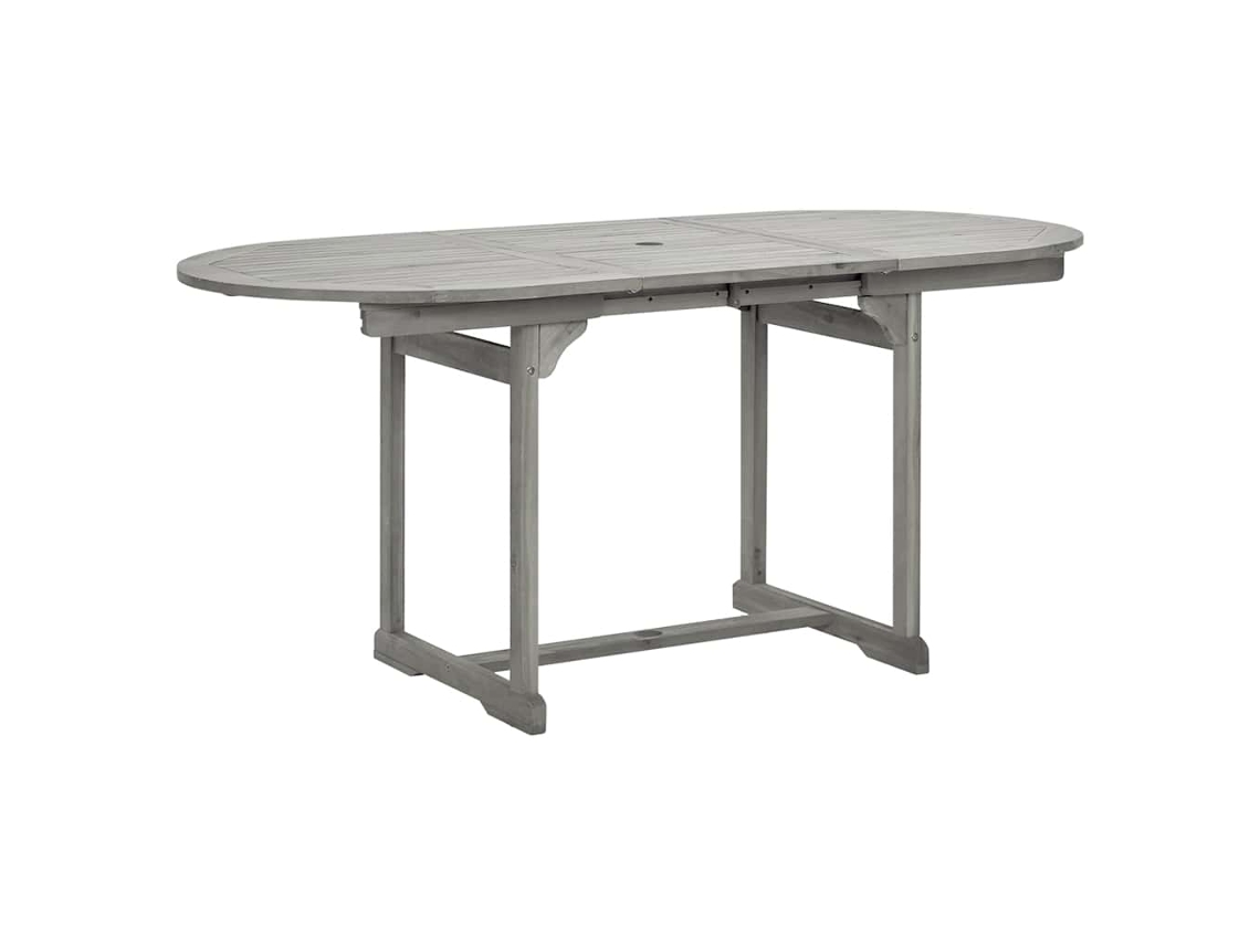 Maison Exclusive - Mesa De Comedor Jardín Madera Maciza Acacia (120-170)x80x75 Cm