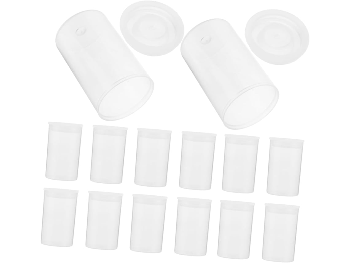 100 Unidades De Pequenos Recipientes Plásticos Transparentes Com Tampas, Resistentes E Ideais Para Viagens, Para Medicamentos.