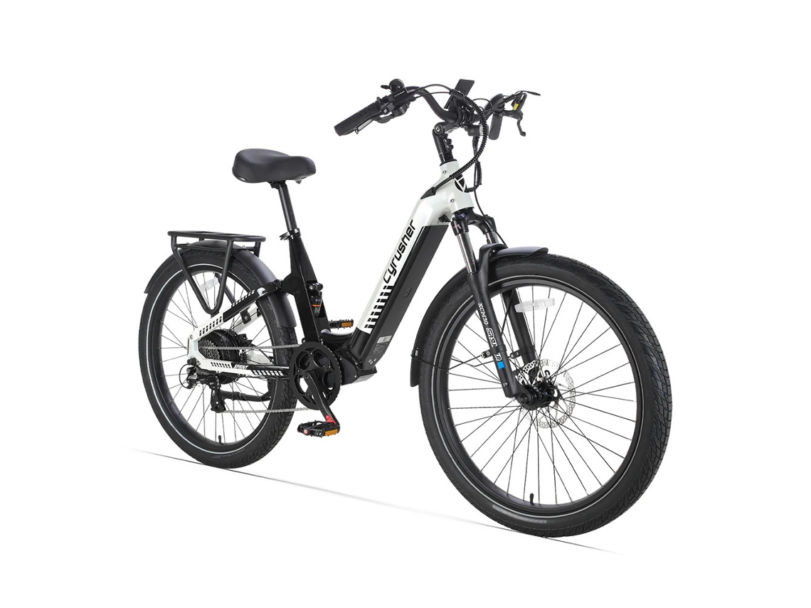 Bicicleta eléctrica urbana Cyrusher Sprint, ruedas de 27,5", batería de 48 V 15 Ah, 8 velocidades.
