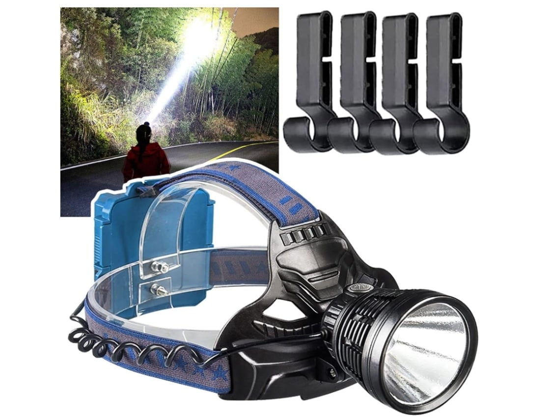 Linterna frontal LED recargable, impermeable, 4 modos, recargable por USB, IPX4, ideal para actividades al aire libre, color negro, Yunzii
