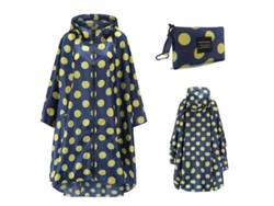 2026-impermeables De Tela Portátiles Para Adultos, Ponchos Reutilizables Con Capucha Y Mangas Ligero Piq Azul Amarillo