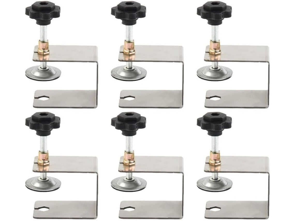Clips De Fijación Acero Prensado En Frío Con Almohadillas Cuero Silicona Para Paquetes 1/2/4/6 Unidades.