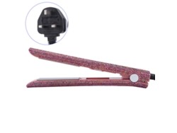 Prendedor De Cabelo Elétrico Com Decoração De Strass E Lcd, Ferramenta De Estilo Para Alisar E Ondular Cabelos