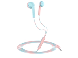 Auriculares Inalámbricos De 3,5 Mm (azul/rosa), Graves Estéreo Con Micrófono
