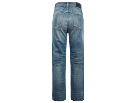 G-Star Tedie Ultra-High Waist Straight Ripped Edge Ankle Jeans