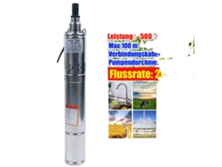 Bomba sumergible de acero inoxidable para jardín, caudal de 2000 l/h, altura máxima de 100 m, 230 V, fabricante original de la UE