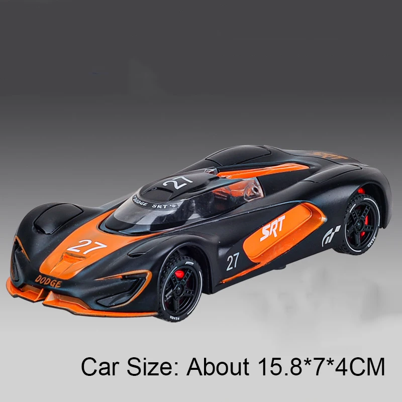 (Tomahawk Negro) Escala 1:32 - Modelo de coche deportivo, carrocería metálica, neumáticos de goma