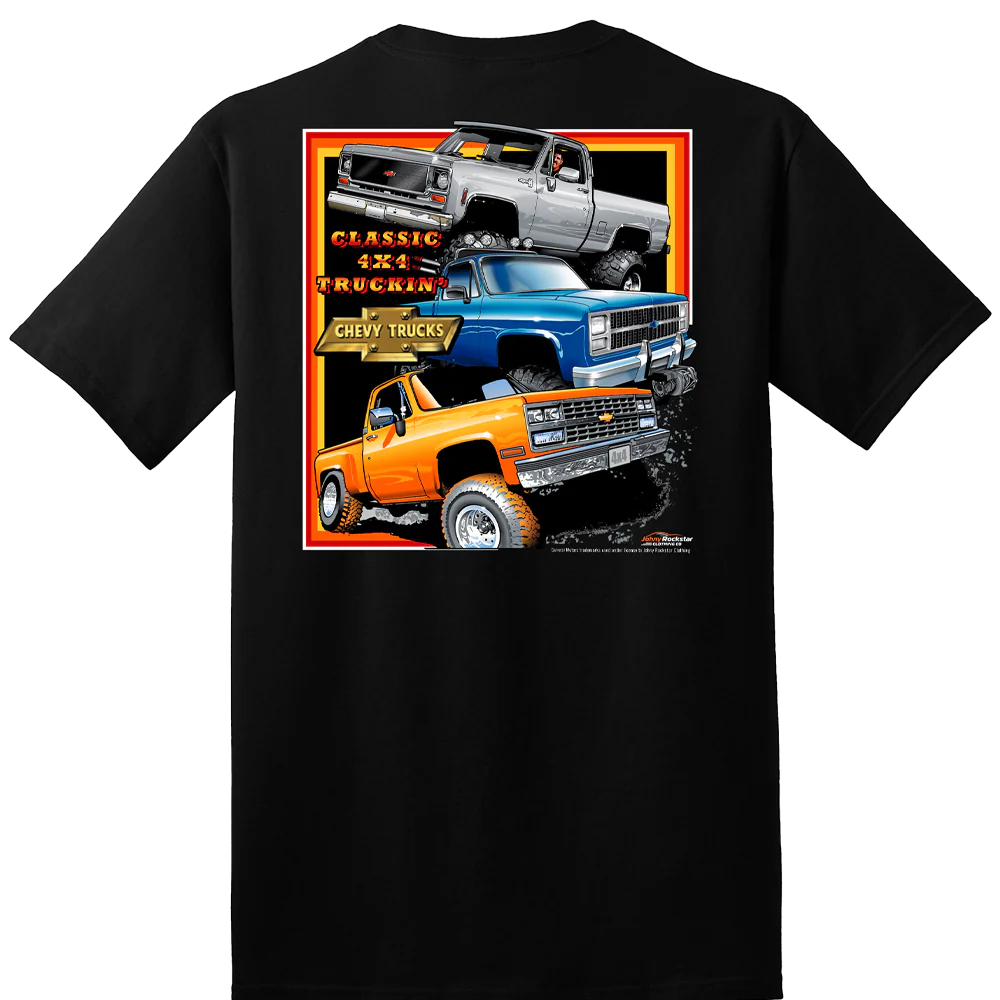 Classic 4x4 Chevrolet Truck T-shirt Unisex Rockinstone Size:xl