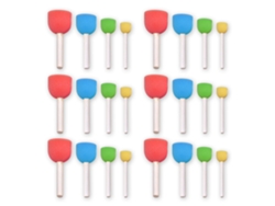 24 mini brochetas de espuma coloridas para pintar con mango de madera, herramientas y juguetes para niños.