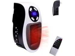 Calentador eléctrico portátil, pequeño y seguro con control remoto y pantalla LED.