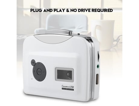 HURRISE Casete a Mp3 Reproductor de Casetes USB Ligero Reproductor de Casetes a Mp3 Portátil Reproductor de Casetes Mp3