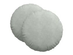 Cojines para asiento, 2 unidades, gris claro, Ø 40 x 13 cm, terciopelo HARLANV1