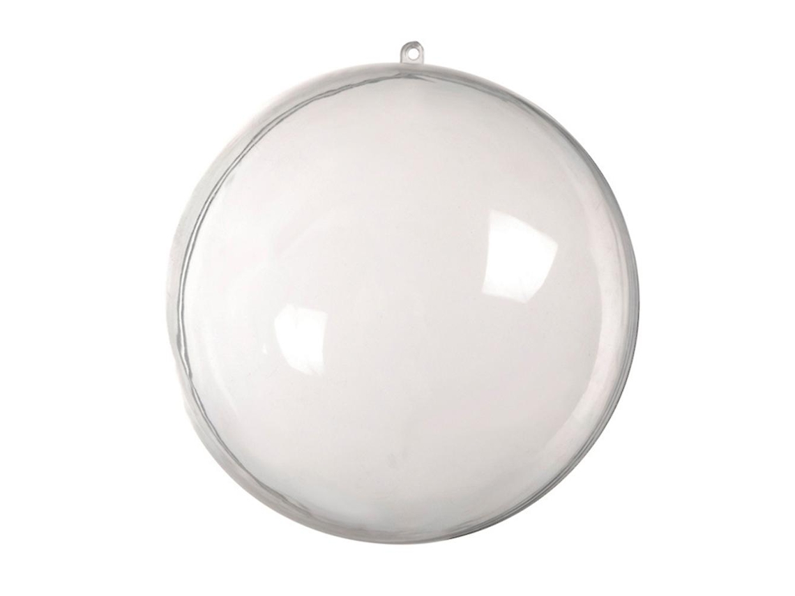 Juego de 5 bolas navideñas de plástico transparente, adornos esféricos para árboles de Navidad, para rellenar. Hengjian