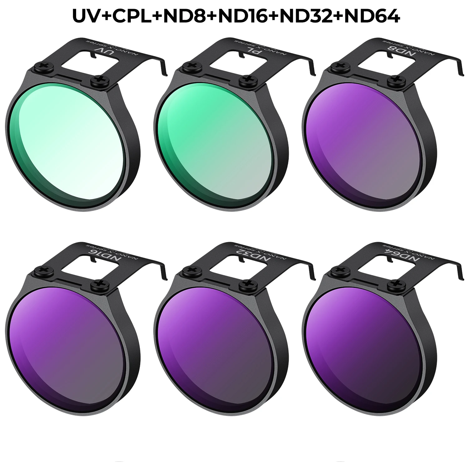 Kit de filtros UV+CPL+ND para dron DJI Neo, HD con revestimiento múltiple, densidad neutra y polarizador