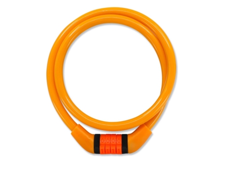 Candado de bicicleta CRAZY SAFETY Naranja para niños con sistema de correspondencia numérica