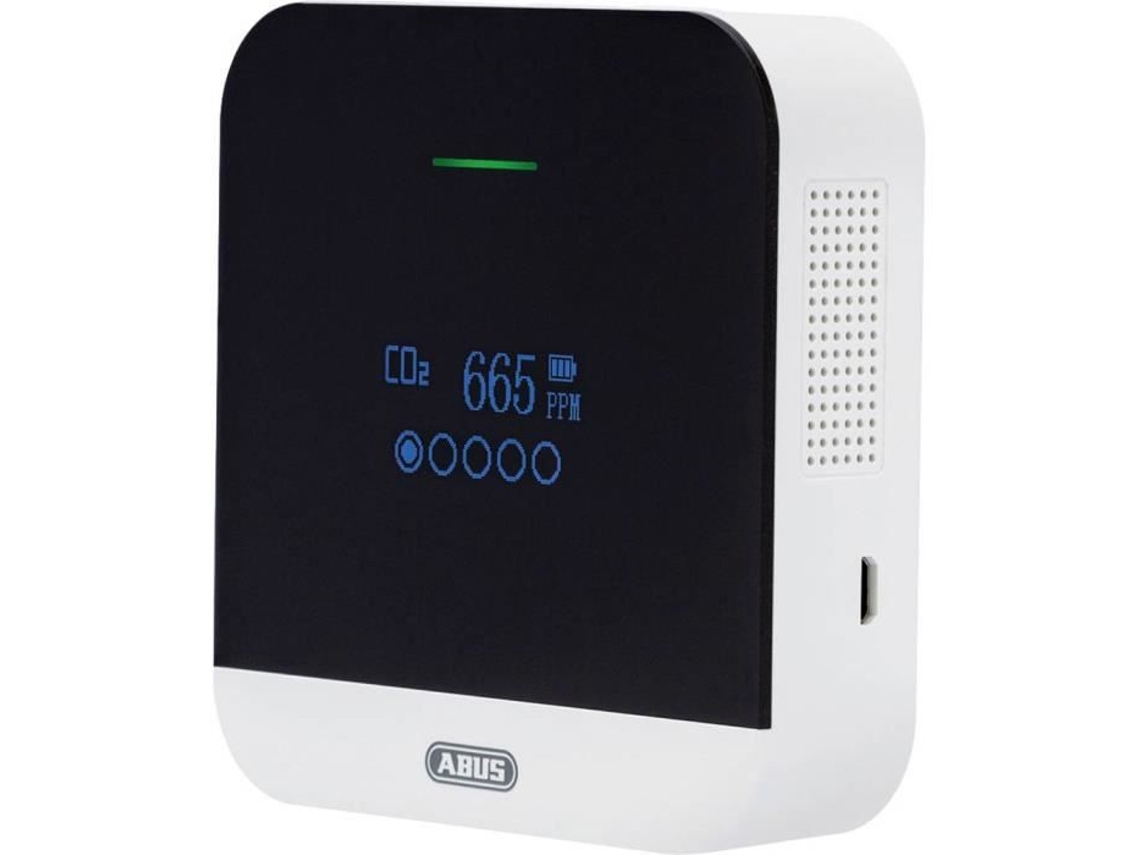 Detector de gas ABUS Co2Wm110 Batería de red Gas detectado Dióxido de carbono