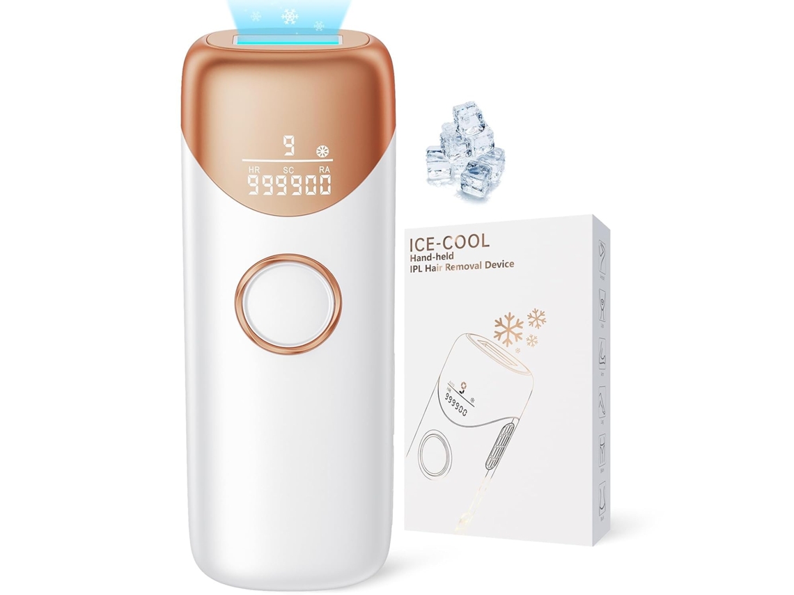 Dispositivo de depilación IPL 3 en 1, enfriamiento a 5 °C, JYTGALX (dorado)