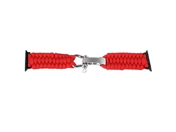 Correa Trenzada Ajustable Para Iwatch 9 8 7 6 5 4 3 2 1 Se 42/44/45 Mm Roja