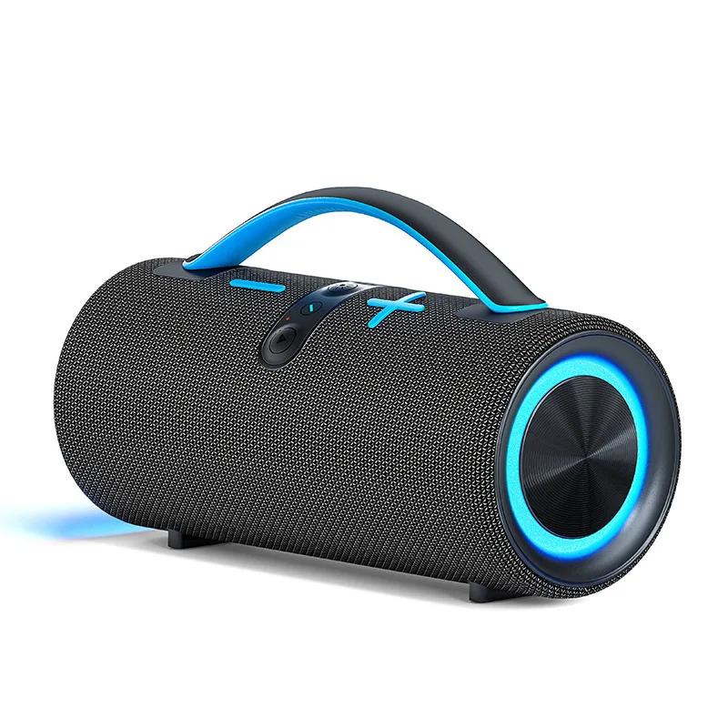 Altavoz Bluetooth Inalámbrico (azul) Con Subwoofer E Iluminación Rgb.