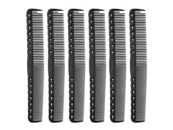 6 Peines De Corte Fino De Carbono Para Peluquería, Peines De Peinado De Parte Superior Plana.