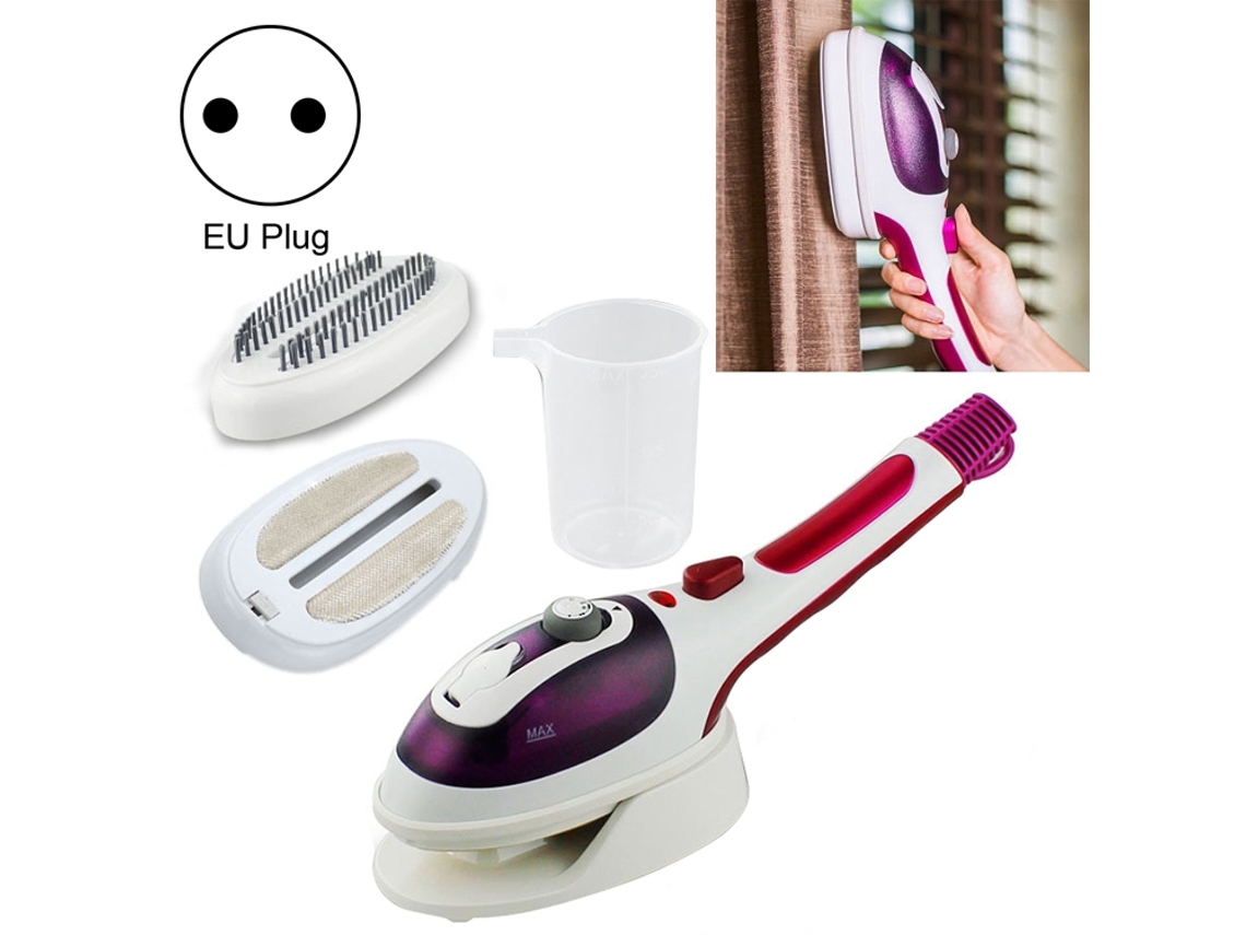 (color: Morado) Plancha Multifuncional Para El Hogar Con Suela De Cerámica, Cepillo De Tela Suave Y Taza Medidora (estándar Europeo)