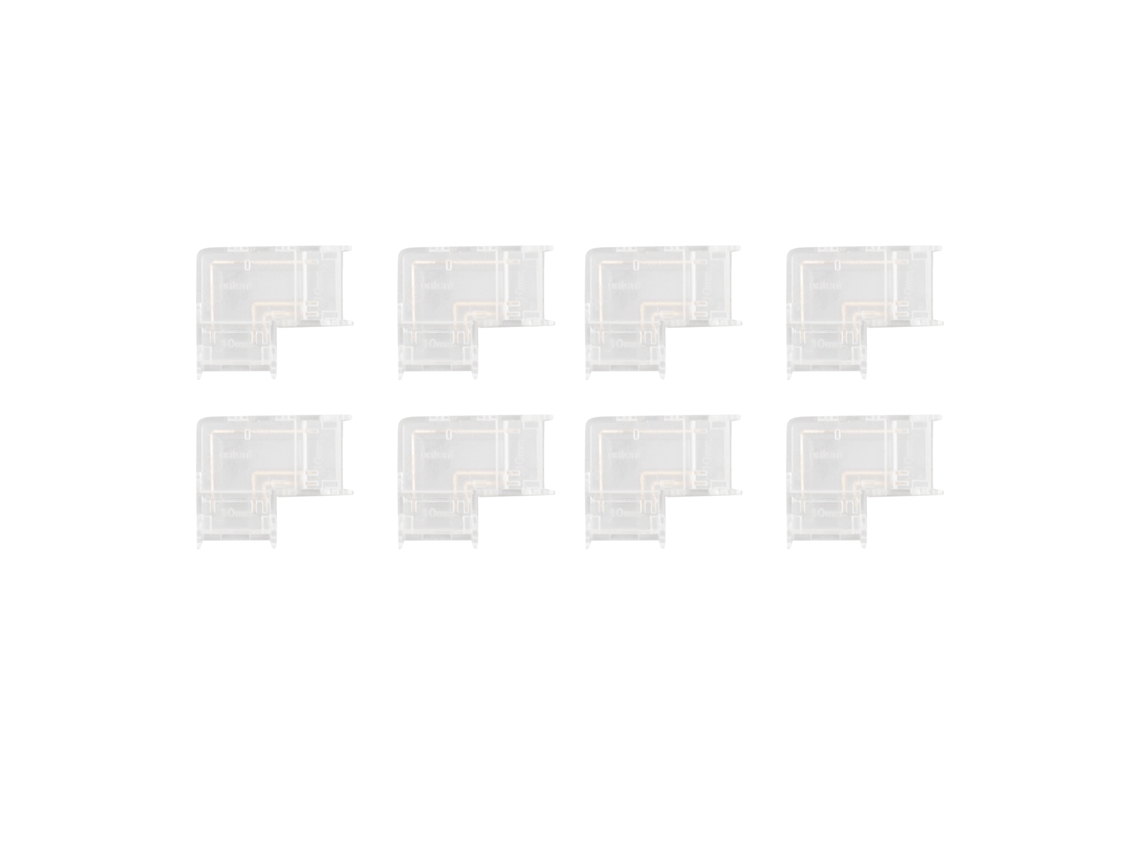 Conector LED COB 2026, 8 unidades, 3 pines en forma de L, transparente, profesional para tiras LED COB
