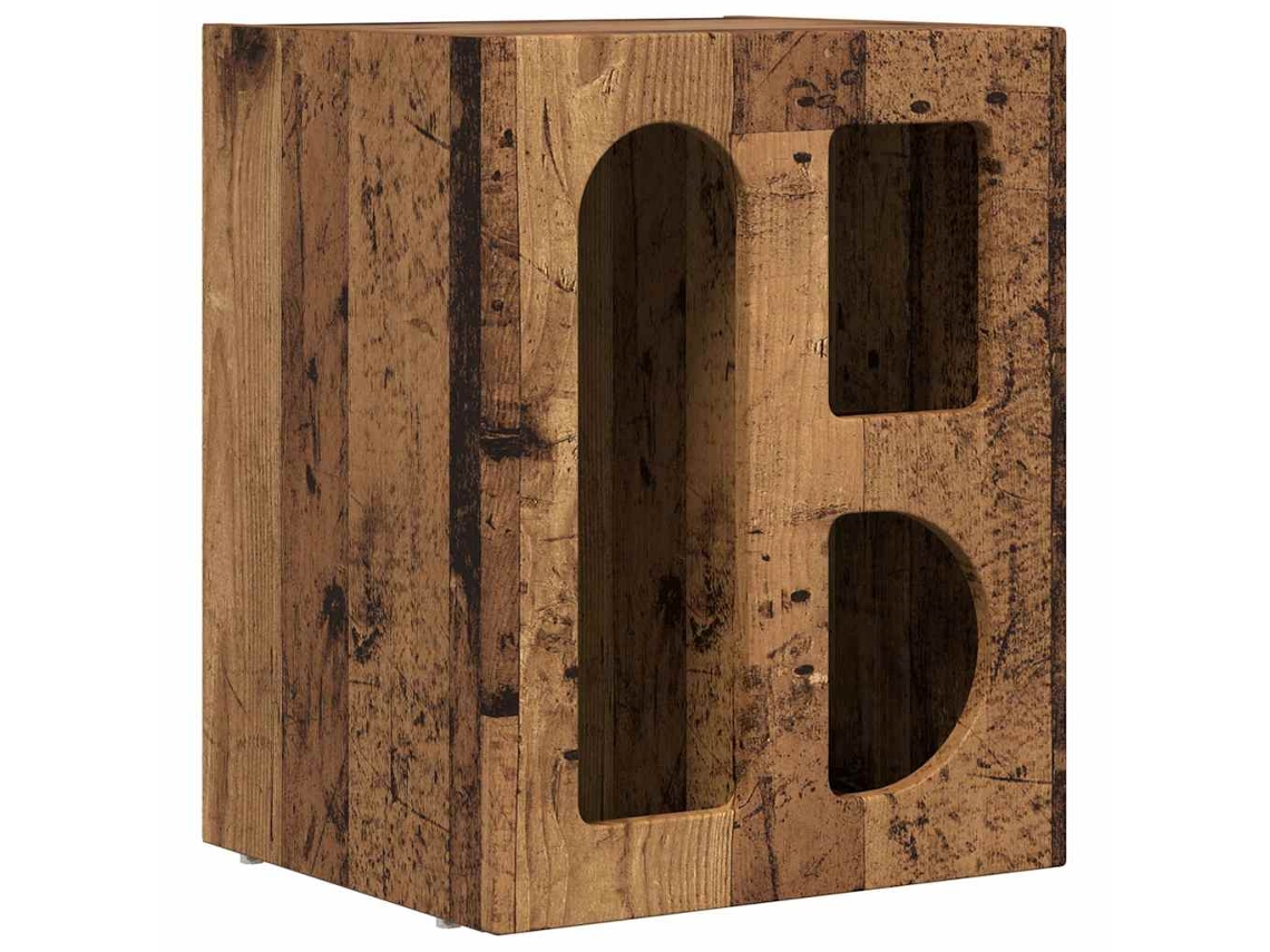Mesita de noche de madera antigua 40 x 35 x 50 cm MAISON EXCLUSIVE