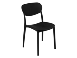 Silla apilable 'Plasta' plástico negro FIVE
