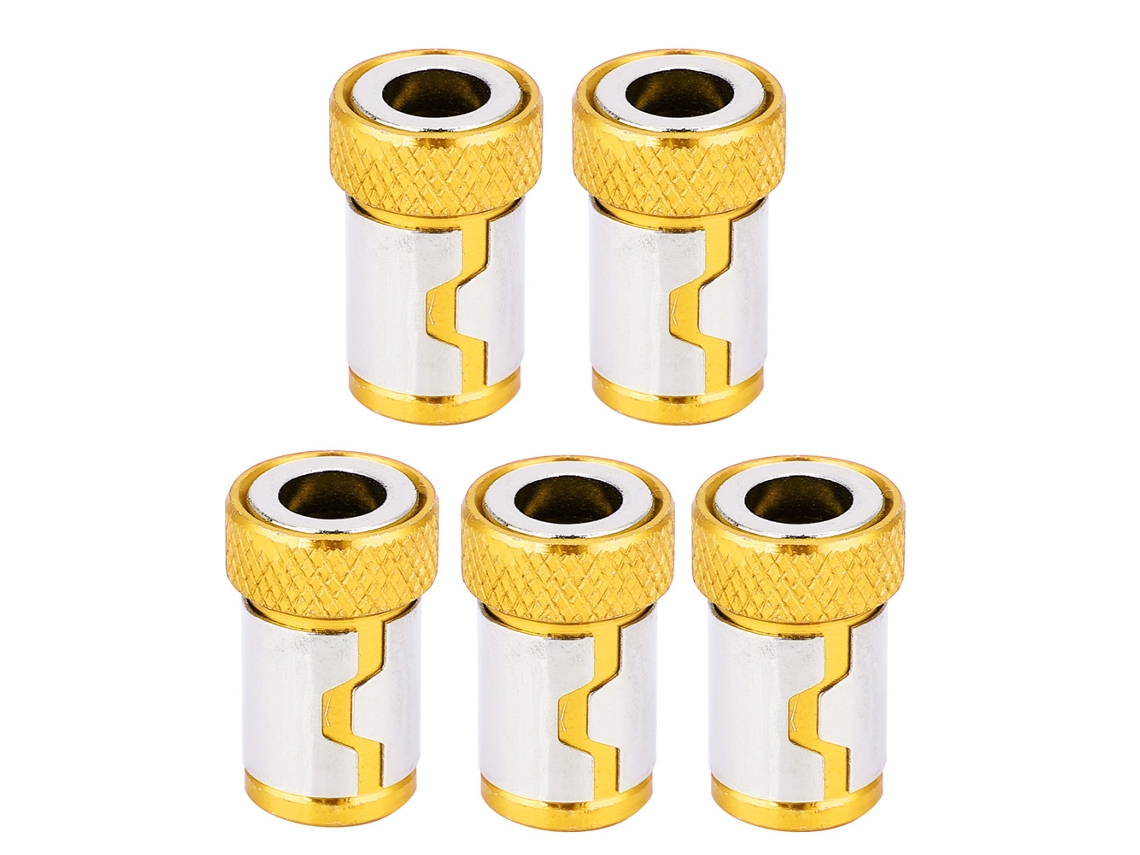 5 Piezas Anillo Magnético Deslizamiento Anti Destornillador Accesorios De Aleación De Aluminio (amarillo)