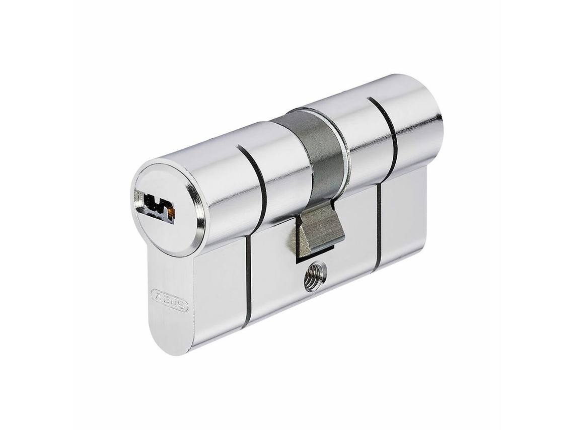 Cilindro ABUS D66 N 35/35 Níquel Doble Europeo Plateado Leva Larga