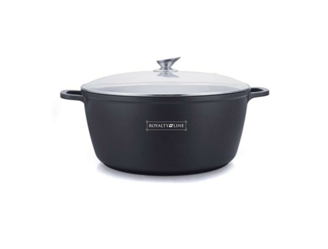 Cacerola Grande Con Tapa De Cristal Rl-Bs40Ml Antiadherente 19.3 Litros 40Cm ROYALTYLINE
