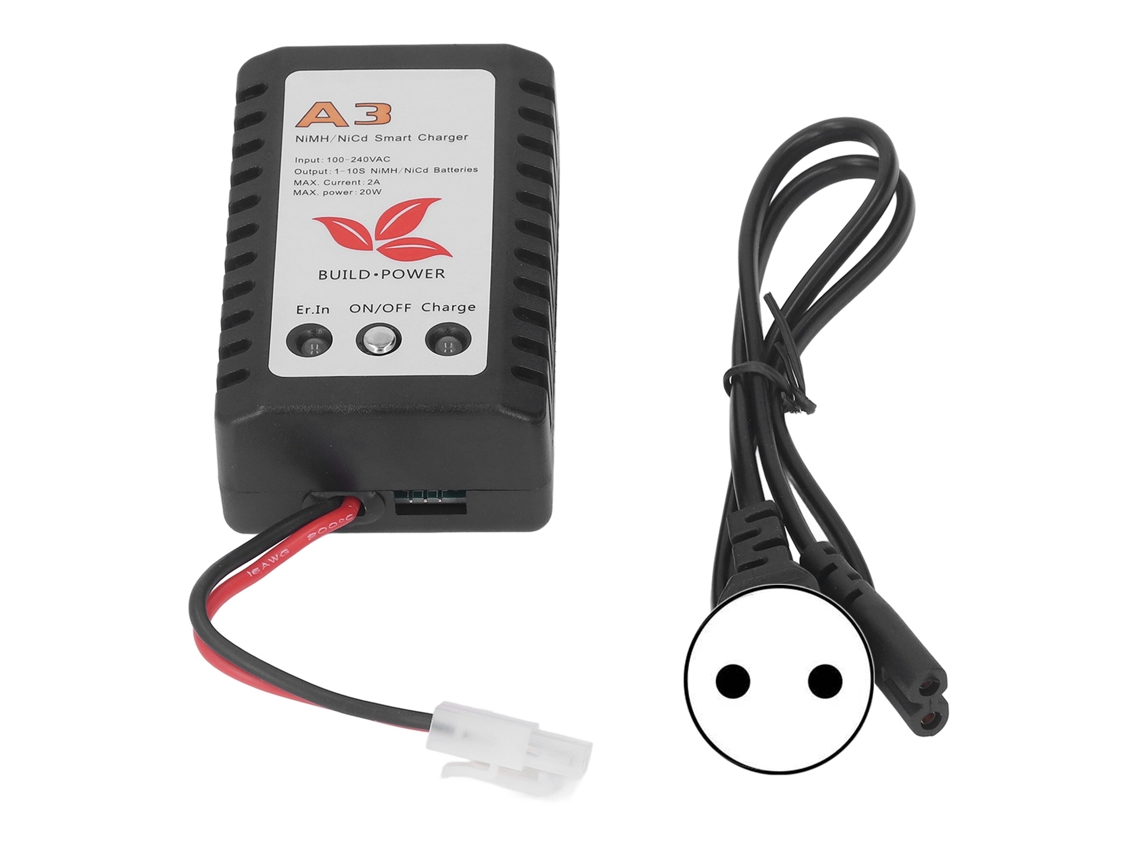 Cargador Inteligente De Baterías 20w Con Indicador Led Para Paquetes De Celdas Nimh Nicd 6v 7.2v 8.4v 9.6v Plug Eu Ac 110‑240v