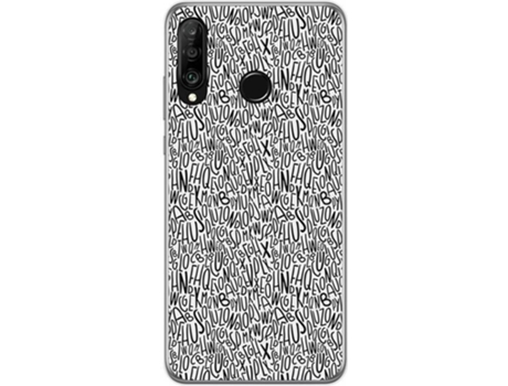Carcasa Huawei P30 Lite TUMUNDOSMARTPHONE Letras Multicolor