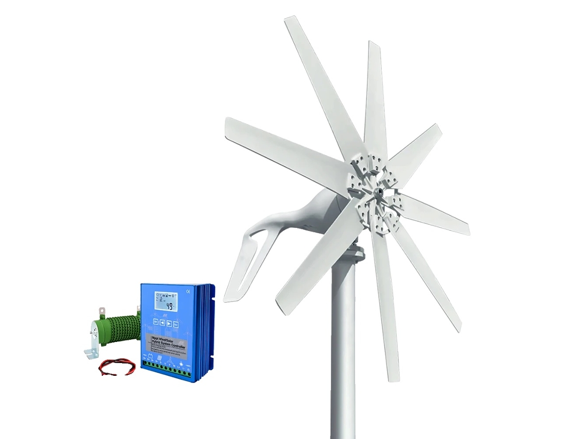 Aerogenerador de 6 kWh, controlador gratuito, con controlador LCD, 1000 W, 48 V OEM