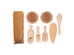 Juguete Educativo De Madera Para Caja Sensorial Con Cuencos Y Cucharas Para El Desarrollo De La Motricidad Fina.
