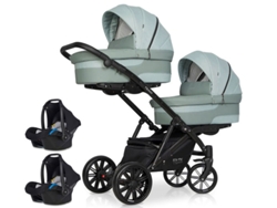 Cochecito Gemelar 2 Plazas 2 Capazos Kite 0 Isofix Ready Team Basil RIKO