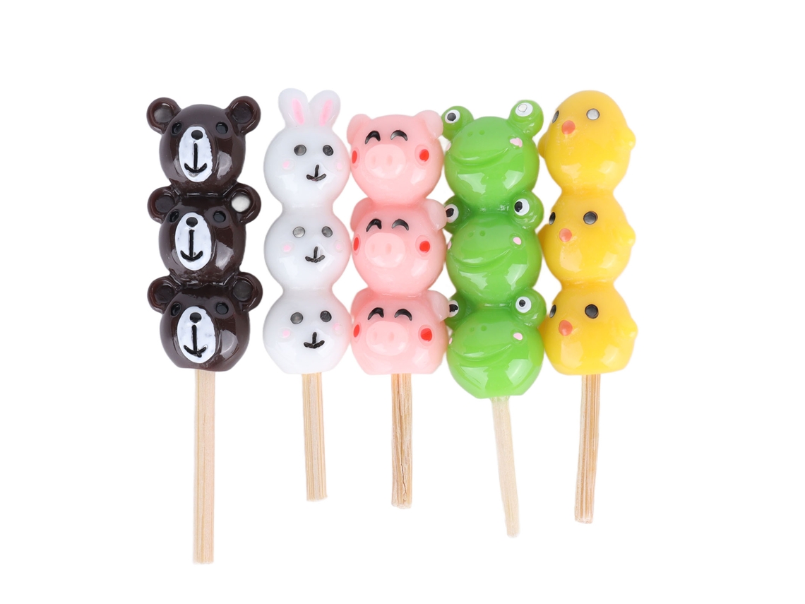 5 Mini Figuras De Comida Mazorcas De Maíz Cacahuetes Caramelizados Animales Decoración Diy Para Casa De Muñecas